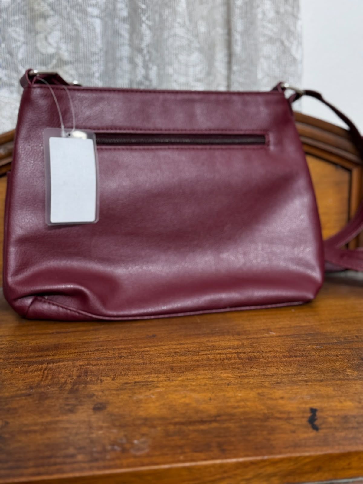 Sreeleathers dark maroon colour mefium bag