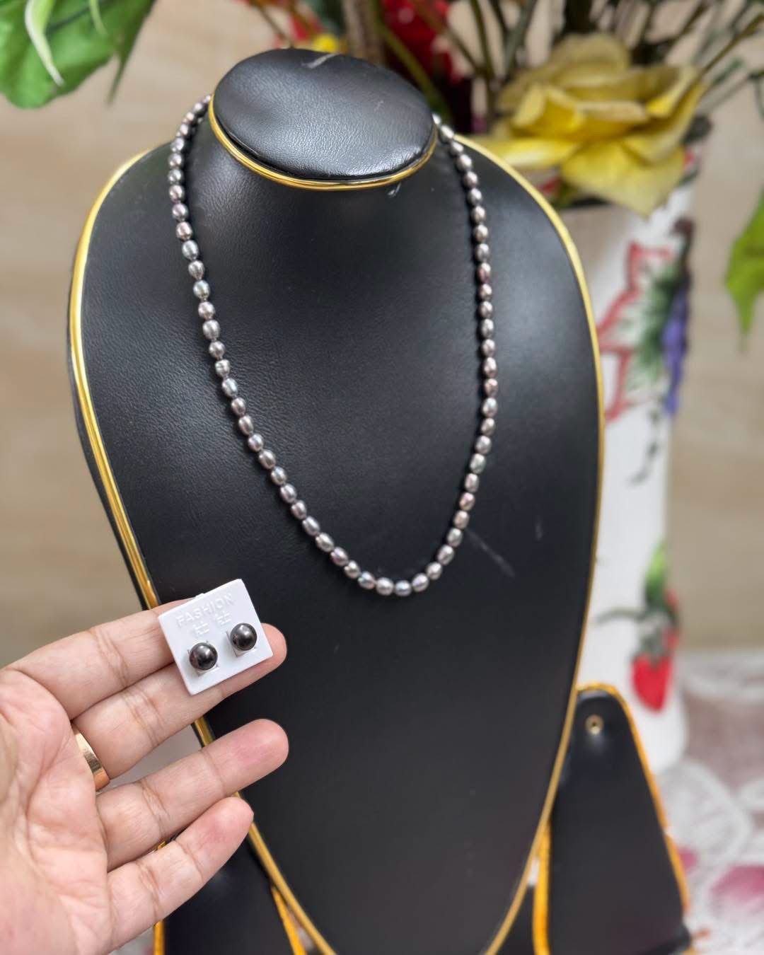 Real pearl necklace set 13