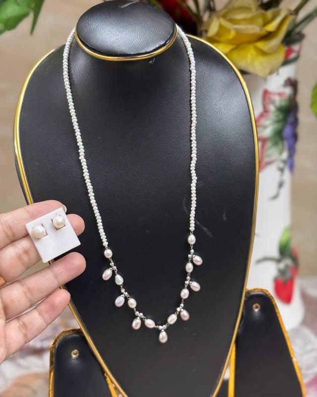 Real pearl necklace set 11
