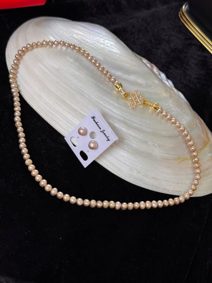 Real pearl necklace set 07
