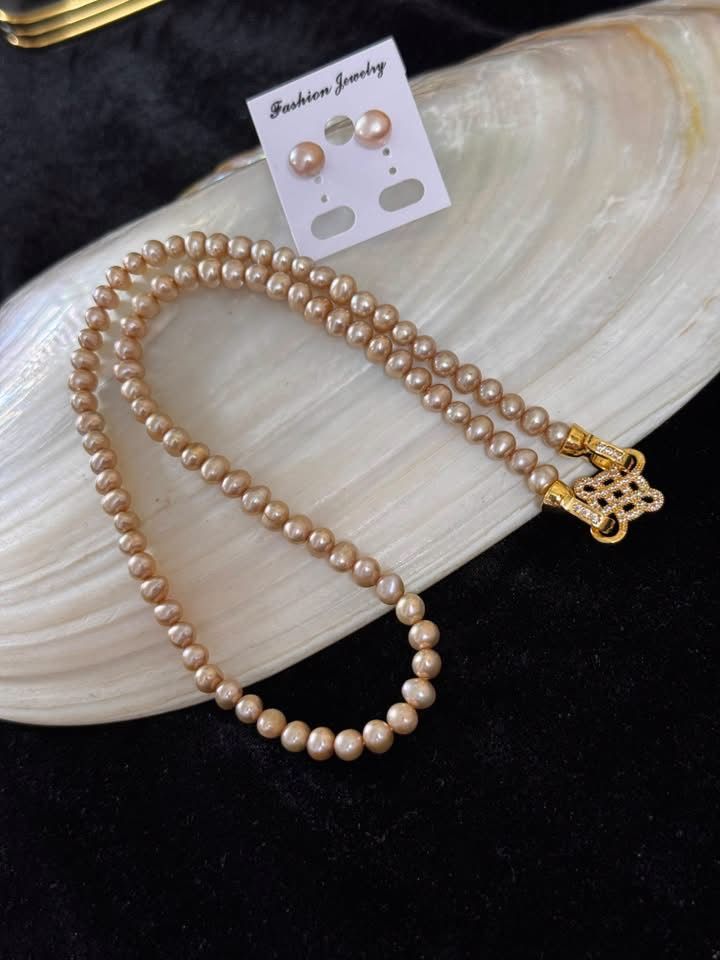 Real pearl necklace set 07